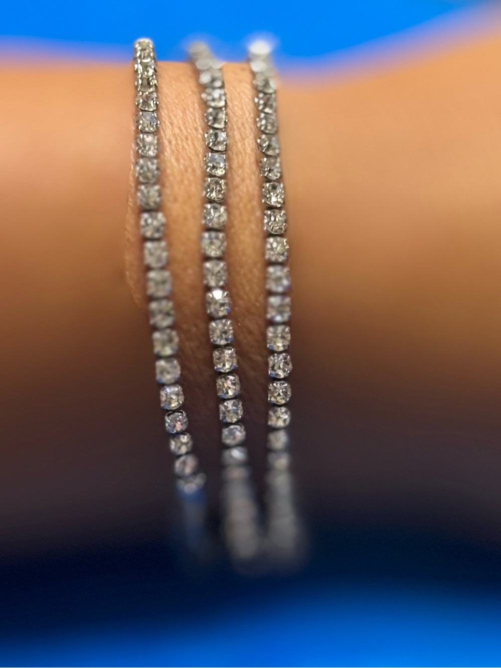 Stainless Steel Tennis Bracelet - Clear